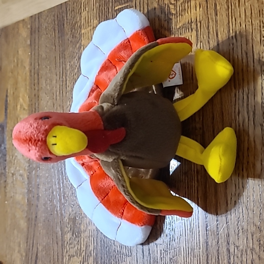 Gobbles the turkey beanie baby.